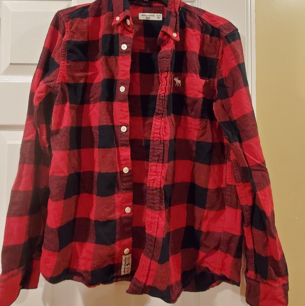 Abercrombie kids boys button up shirt
